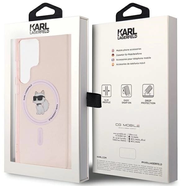 Karl Lagerfeld IML Choupette MagSafe-deksel til Samsung Galaxy S24 Ultra - Rosa