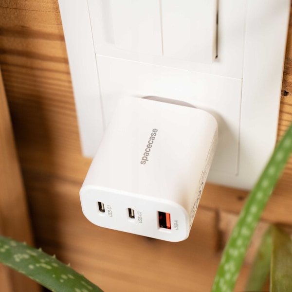 Rymdfall Usb Laddare 30W Piston För Telefon Typ C Vit Sc004W