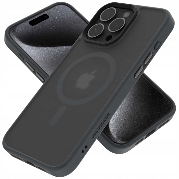 Spacecase Hybrid Case För Iphone 15 Pro Max Grey