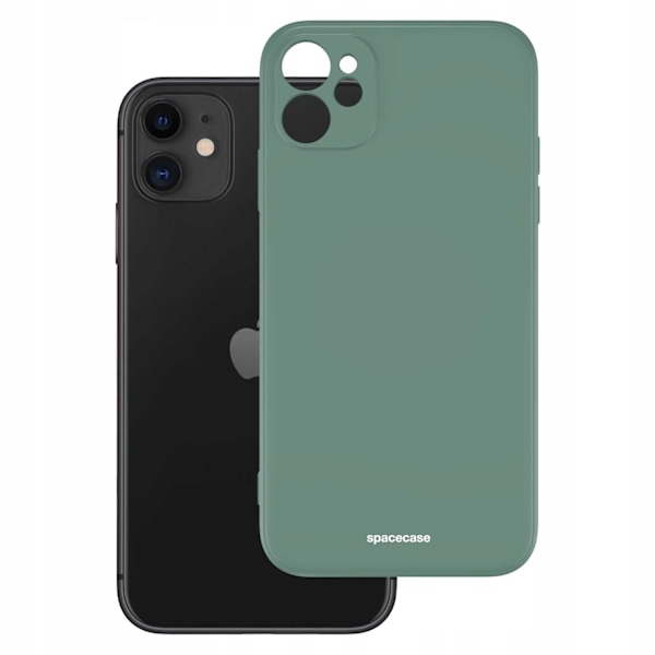 Spacecase Skyddande Silikonfodral För Iphone 11 Mörkgrön