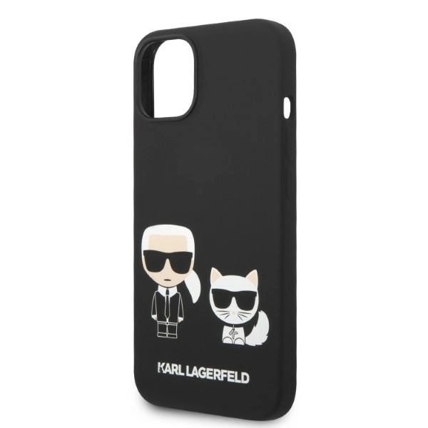 KARL LAGERFELD FLYDENDE SILIKONE KARL&CHOUPETTE MAGSAFE ETUI TIL IPHONE 14 PLUS - SORT