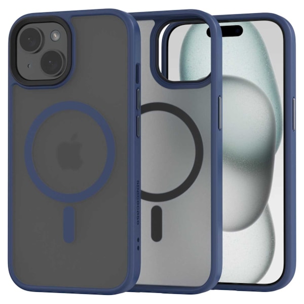 Spacecase Hybrid-Fodral För Iphone 15 Plus-Fodral För Magsafe Mörkblåt