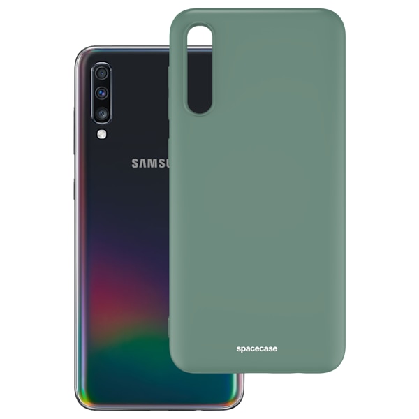 Spacecase Silikonfodral För Samsung Galaxy A70 Grön Skydd