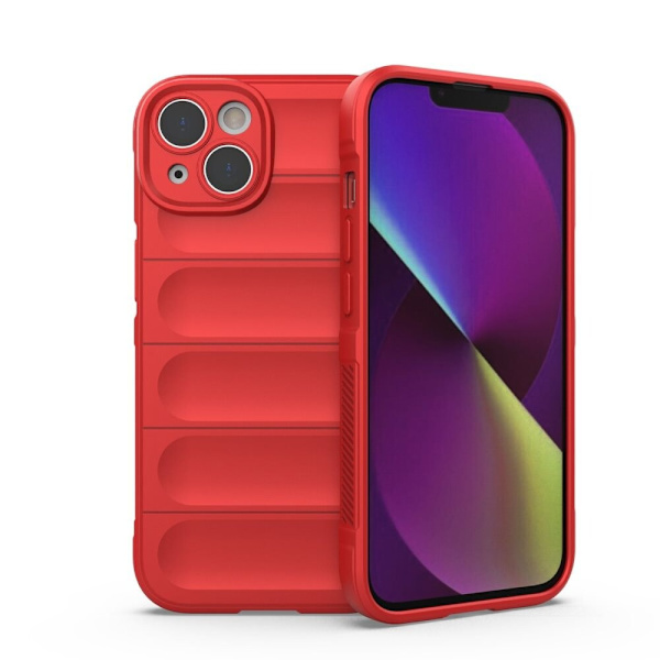 Magic Shield-deksel til iPhone 14, fleksibelt, pansret deksel, rødt