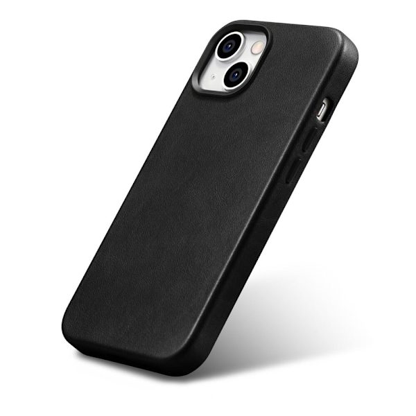 ICARER CASE CASE LÆDERCOVER MED MAGSAFE TIL IPHONE 14+ SORT