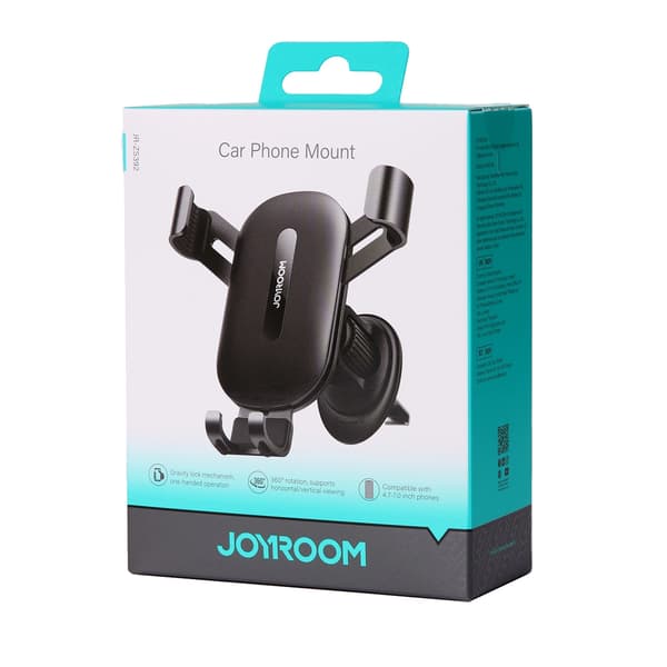 JOYROOM JR-ZS392 GRAVITY TELEFONHOLDER TIL LUFTVENTIL - SORT