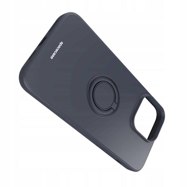 Spacecase Silikonecase Ring För Iphone 14 Pro Max Svart