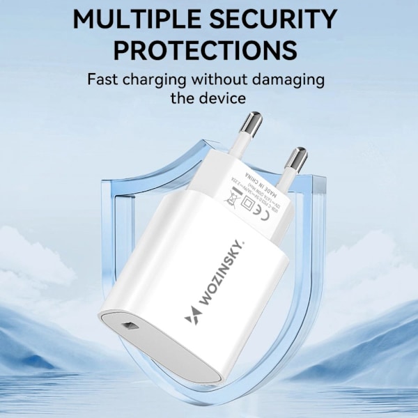 Wozinsky WGWCCW 20W USB-C vegglader - hvit