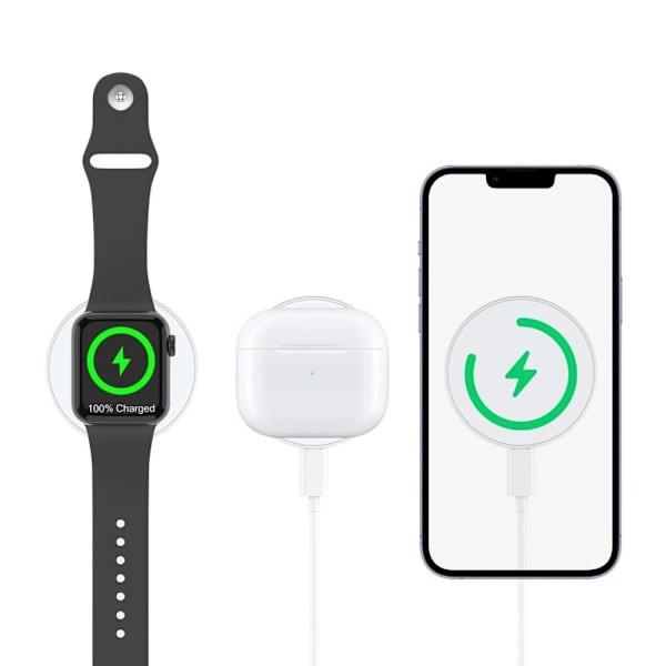 CHOETECH MAGSAFE INDUKTIONSLADER MED HVIDT HÅNDTAG