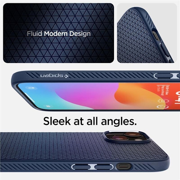 Spigen Liquid Air, mørkeblå - iPhone 15 Plus