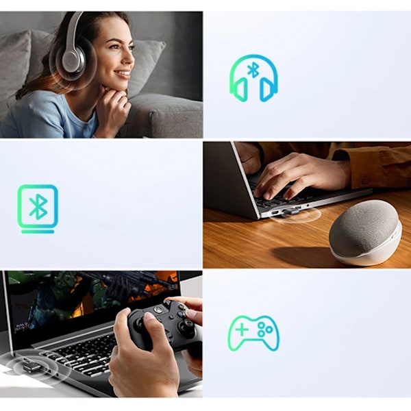 Ugreen CM390 5.0 USB Bluetooth Adapter - Svart