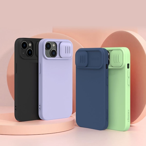 Nillkin CamShield Silikonetui til iPhone 14 Plus med kamerabeskyttelse svart