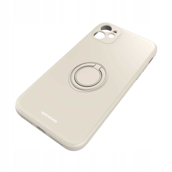 Spacecase Silikon Ringfodral För Iphone 11 12 13 14 15 Bone