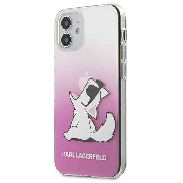 Karl Lagerfeld KLHCP12SCFNRCPI iPhone 12 mini 5.4 rosa/rosa hardt etui Choupette Fun