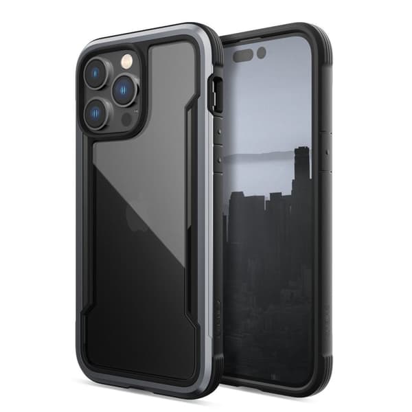 Raptic X-Doria Shield-deksel til iPhone 14 Pro Max, pansret deksel, svart