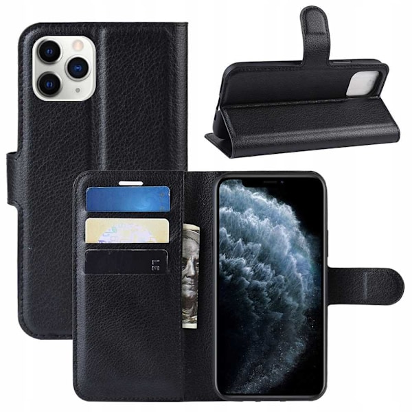 Litchi Skydd För Iphone 11 Pro Svart Skydd