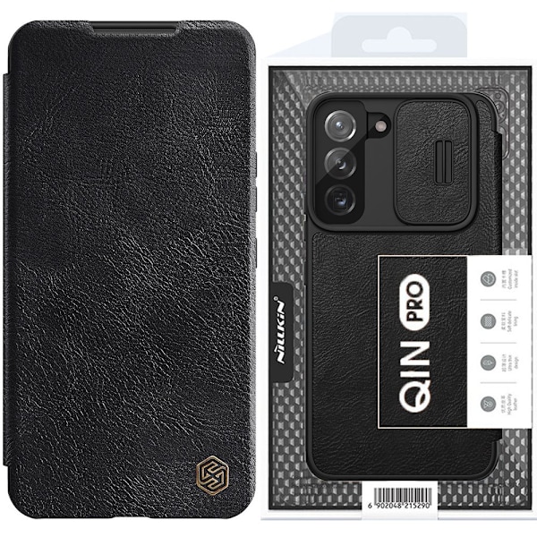 Nillkin Qin Leather Pro Case Case for Samsung Galaxy S22+ (S22 Plus) kamerabeskyttelsesveske.