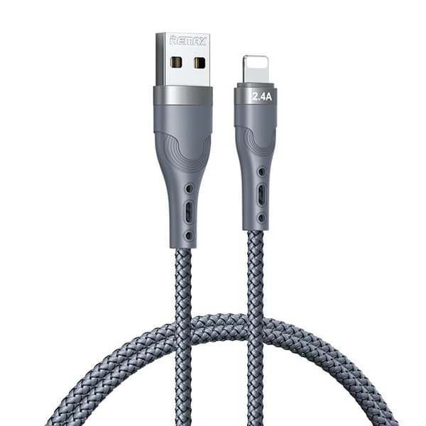 Remax USB - Lightning-kabel for lading og dataoverføring 2,4A 1m sølv (RC-C006)