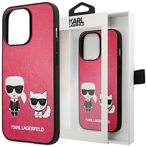 Karl Lagerfeld KLHCP13LPCUSKCP iPhone 13 Pro / 13 6.1 fuchsia/fuchsia hardt deksel Ikonik Karl & Choupette