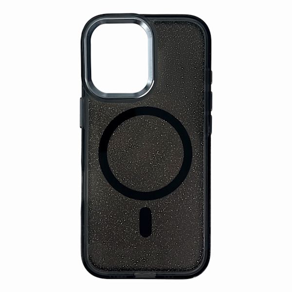 GLITTER CASE MAGSAFE TIL IPHONE 16 PLUS - SORT MED GLITTER