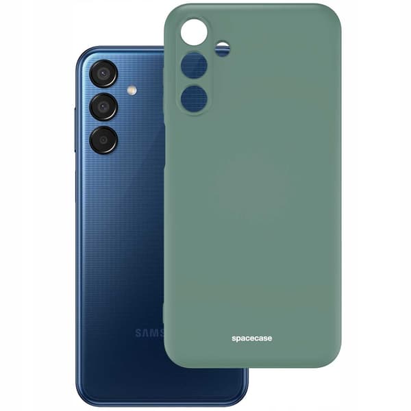 Spacecase Silikonfodral För Samsung Galaxy M15 Mörkgrön