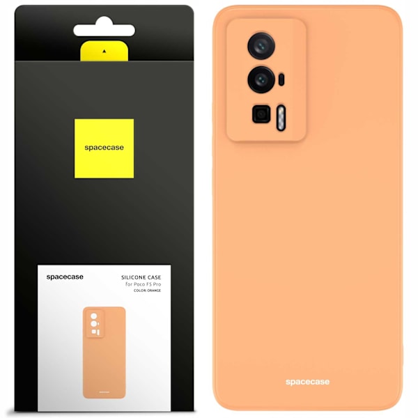 Spacecase Silikonecase För Poco F5 Pro Orange Skydd
