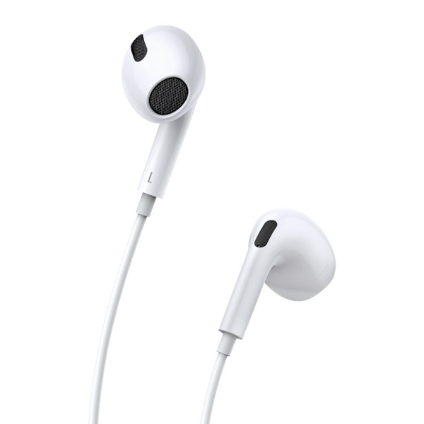 Baseus Encok H17 kablede hodetelefoner 3,5 mm minijack hvit (NGCR020002)