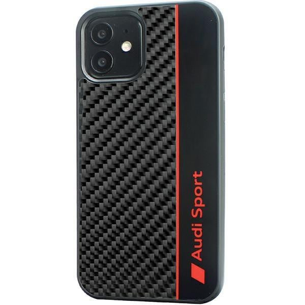 Audi Carbon Fiber Stripe-deksel til iPhone 11 / Xr - Svart AUS-TPUPCIP11-R8/D1-BK