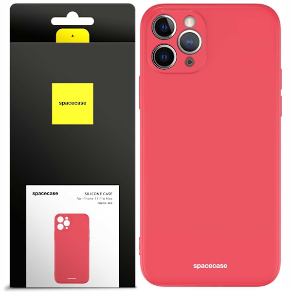 Spacecase Silikonfodral För Iphone 11 Pro Max Rött Skydd