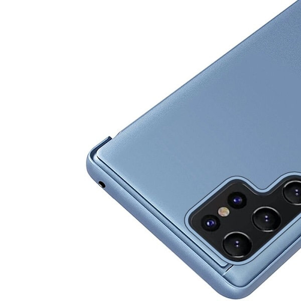 Clear View Beskyttelsesveske til Samsung S24 med klaff - blå