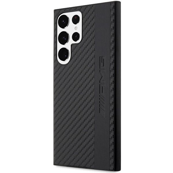 AMG CARBON STRIPE&EMBOSSED COVER TIL SAMSUNG GALAXY S23 ULTRA - SORT