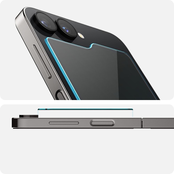 HÆRDET GLAS SPIGEN GLAS.TR "EZ FIT" 2-PACK GALAXY MED FLIP 6 CLEAR