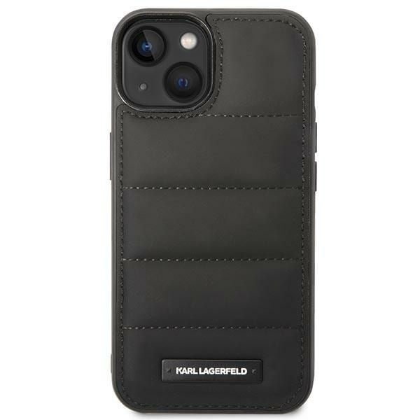 KARL LAGERFELD PUFFY ELONGATED LOGO COVER TIL IPHONE 14 PLUS - SORT