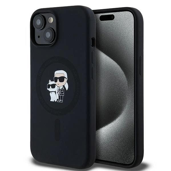 Karl Lagerfeld Silikon Karl&Choupette MagSafe beskyttelsesdeksel for iPhone 15 Plus / 14 Plus - svart