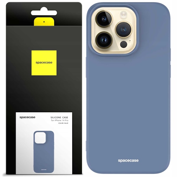 Spacecase Silikonfodral För Iphone 14 Pro Max Blåt Skydd