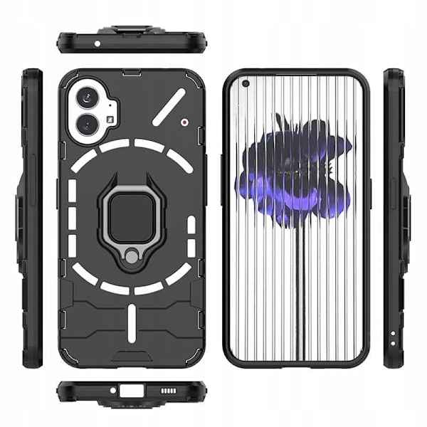 Spacecase Case Cover För Ingenting Telefon 1 X-Ring Svart