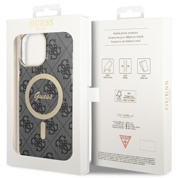 Guess GUHMP13XH4STK-deksel til iPhone 13 Pro Max 6.7 - svart 4G MagSafe