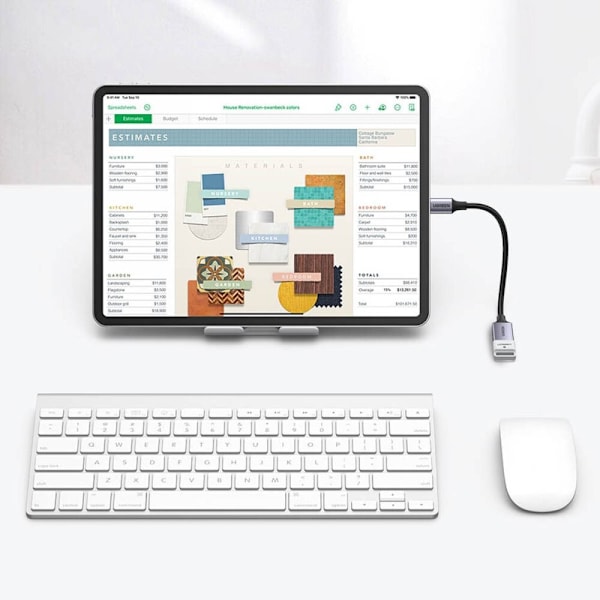 Ugreen OTG-adapterkabel USB-C (hann) - USB-A (hunn) 5 Gb/s 0,15 m svart (US378)
