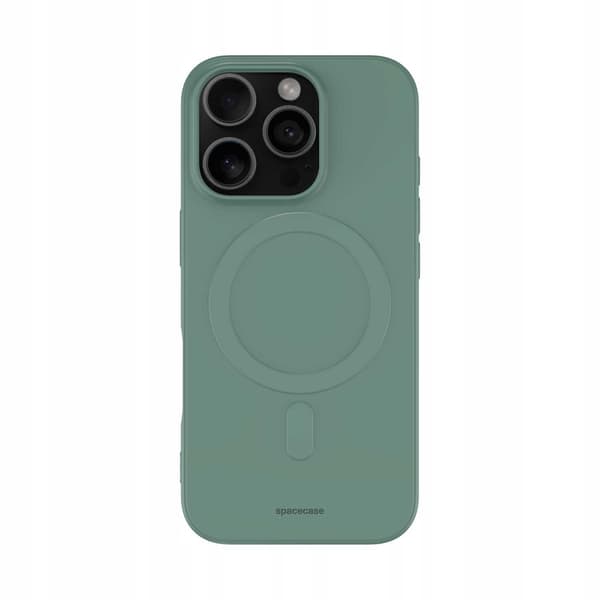 Spacecase Magnetisk Silikonfodral För Iphone 16 Pro Mörkgrön