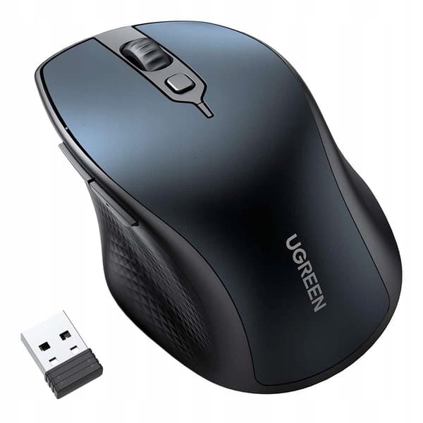 UGRØN ERGONOMISK BLUETOOTH COMPUTERMUS TRÅDLØS BLÅ