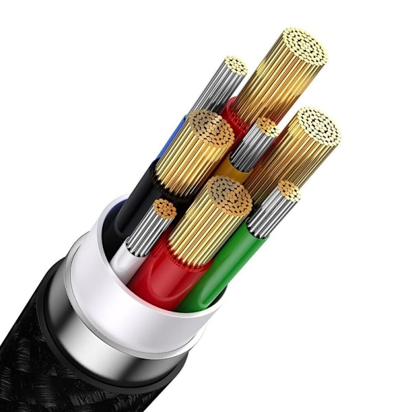 Baseus Flash-seriekabel USB Type C / USB Type A - USB Type C / Lightning / micro USB 100 W 1,2 m svart (CASS030101)