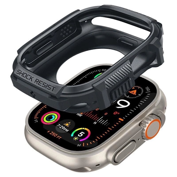 Spigen Rugged Armor Case for Apple Watch Ultra 1/2 (49mm) - Mørkegrå