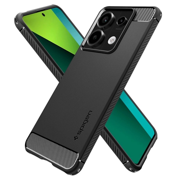 SPIGEN RUGGED ARMOR ETUI TIL XIAOMI REDMI NOTE 13 PRO 5G / POCO X6 5G - MAT SORT