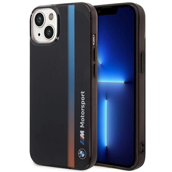 BMW IML TRICOLOR STRIPE ETUI TIL IPHONE 14 - SORT