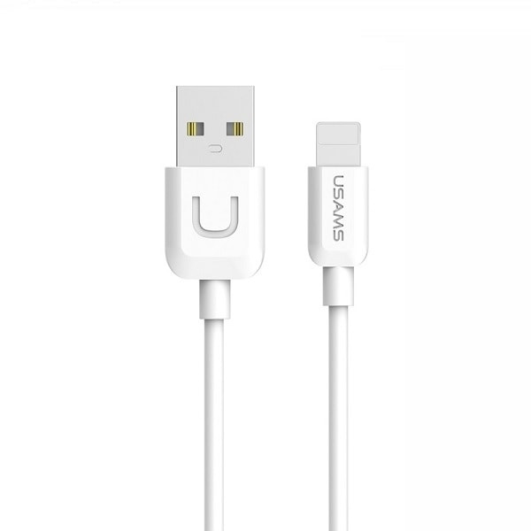 USAMS U-Turn lightning-kabel 1m vit/vit 2A IPUSBXD02 (US-SJ097)