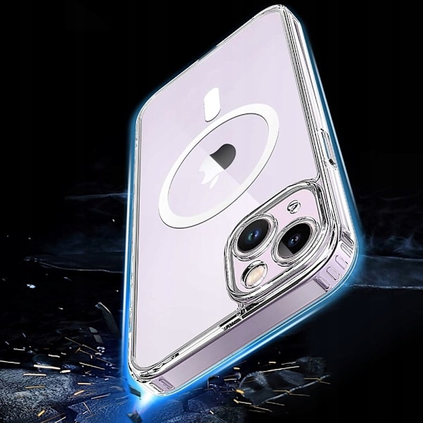 CO2 MAGNETIC CLEAR FODRAL FÖRSTÄRKAT MAGSAFE IPHONE 15 PLUS -SÄHKÖILE