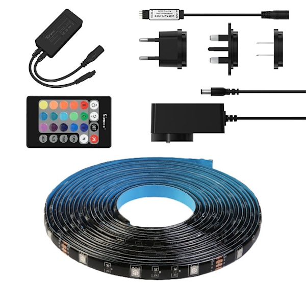 Sonoff L2-2M Kit Smart vanntett LED Strip 2m RGB fjernkontroll Wi-Fi strømforsyning