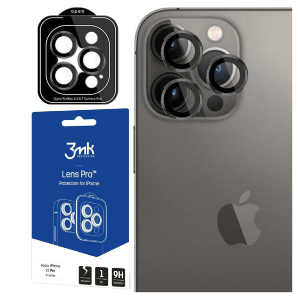 APPLE IPHONE 15 PRO - 3MK LENS PROTECTION PRO GRAPHITE