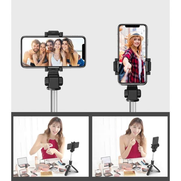 TECH-PROTECT L02S BLUETOOTH SELFIE STICK STATIV SVART