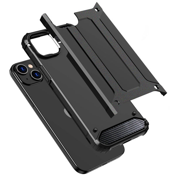 HYBRID ARMOR COVER TIL IPHONE 15 - SORT